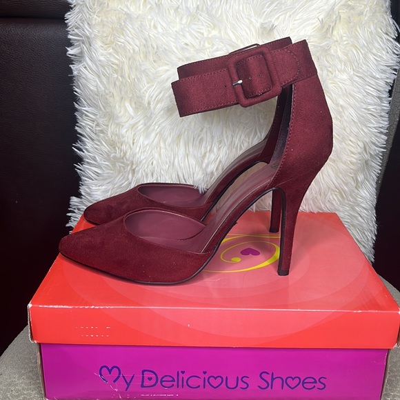 Burgundy woo heels - Picture 4 of 6